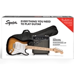 Squier Sonic Stratocaster Guitar Beinner's Pack, 2 Color Sunburst