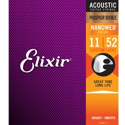 16027 Elixir Acoustic Phosphor Bronze Nanoweb Custom Light
