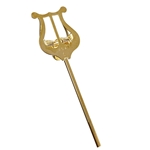 APM Trumpet Lyre, Straight Stem, Brass