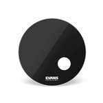 Evans EQ3 Resonant Black Bass Drum Head, 22"