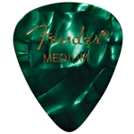 Fender 351 Premium Picks, Medium, Green Moto, 12 Pack