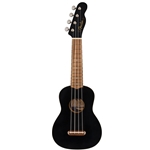 Fender Venice Soprano Uke, Walnut Fingerboard, Black