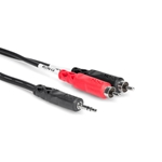 Hosa Stereo Breakout, 3.5 mm TRS to Dual RCA, 3 ft