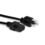 Hosa Power Cord, IEC C13 to NEMA 5-15P, 8 ft