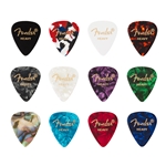 Fender 351 Shape, Celluloid Medley, Heavy, 12 Pack