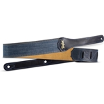 Taylor Blue Denim Strap, Gold Logo, 2"