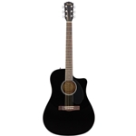 Fender CD-60SCE Dreadnought, Walnut Fingerboard, Black