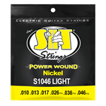 SIT S1046 Power Wound Nickel Guitar Strings, Light