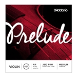 D'Addario Prelude Violin String Set, 4/4 Scale, Medium Tension