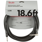 Fender Professional Instrument Cable (Straight - Right Angle), 18.6'