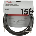 Fender Professional Instrument Cable (Straight - Right Angle), 15'