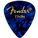 Fender 351 Premium Picks, Thin, Blue Moto, 12 Pack