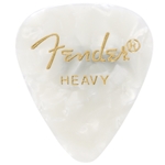 Fender 351 Premium Picks, Heavy, White Moto, 12 Pack