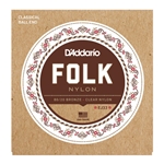 D'Addario Folk Nylon Ball End Classical Guitar Strings