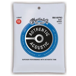 Martin Authentic SP, Light, 80/20, 3 Pack