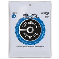 Martin Authentic SP, Medium, 80/20, 3 Pack