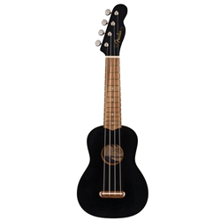 Fender Venice Soprano Uke, Walnut Fingerboard, Black