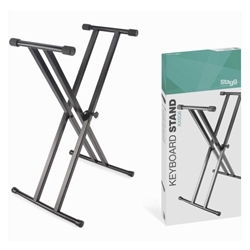 Stagg Double X Keyboard Stand, Welded