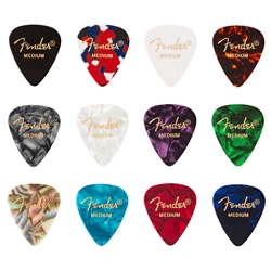 Fender 351 Shape, Celluloid Medley, Medium, 12 Pack