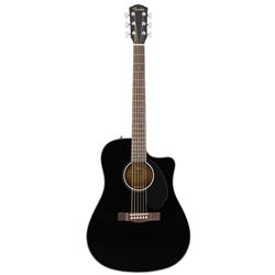 Fender CD-60SCE Dreadnought, Walnut Fingerboard, Black