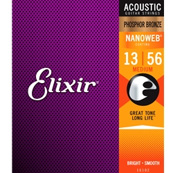 Elixir 16102 Acoustic Phos Bronze Nanoweb Medium