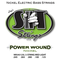 SIT NR545125L Power Wound Nickel Bass Guitar Strings, 5 String Light
