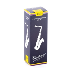 Vandoren SR2225 Traditional Tenor Saxophone Reeds #2.5, Box of 5