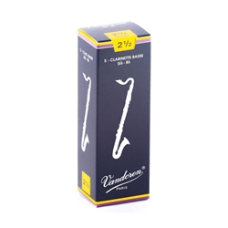 Vandoren Traditional Bass Clarinet Reeds #2.5, Box of 5