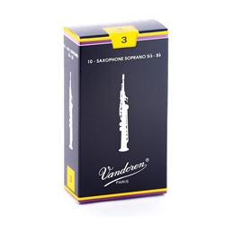 Vandoren Traditional Soprano Sax Reeds #3, Box of 10