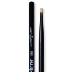 Vic Firth American Classic 5A Wood Tip Drumsticks, Black Finish