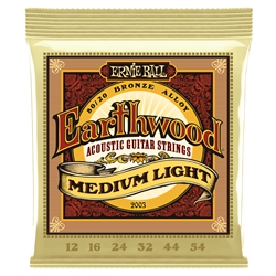 Ernie Ball 2003 Earthwood 80/20 Bronze Medium Light Acoustic Guitar Strings