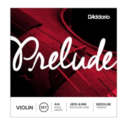 D'Addario Prelude Violin String Set, 4/4 Scale, Medium Tension