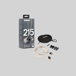 Shure SE215-CL Sound Isolating Earphones, Clear