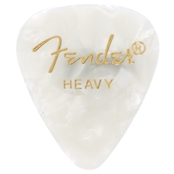 Fender 351 Premium Picks, Heavy, White Moto, 12 Pack