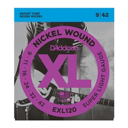 D'Addario EXL120 Nickel Wound Electric Guitar Strings Super Light